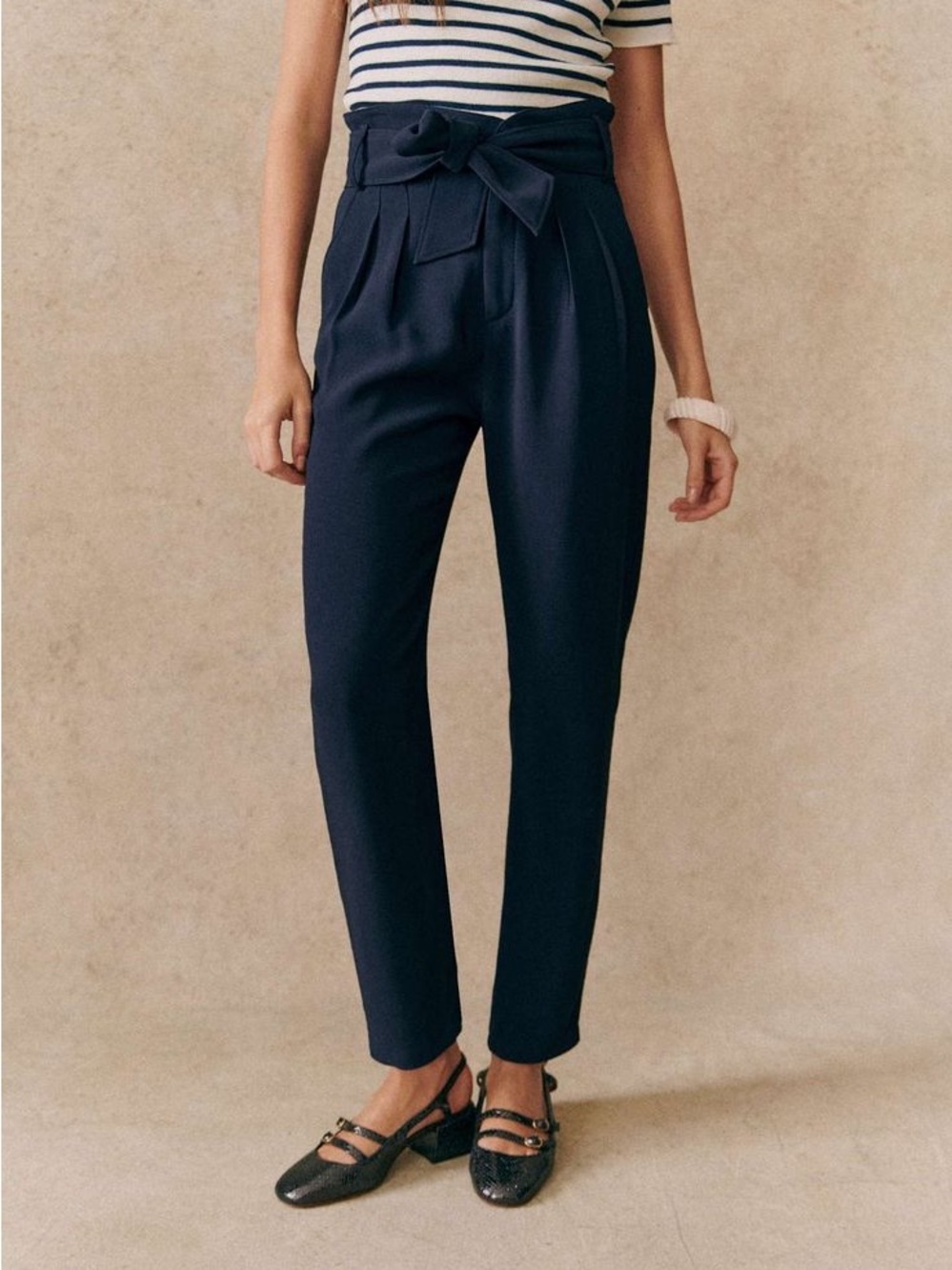 Sezane Austin Trousers Marine. - Size 36